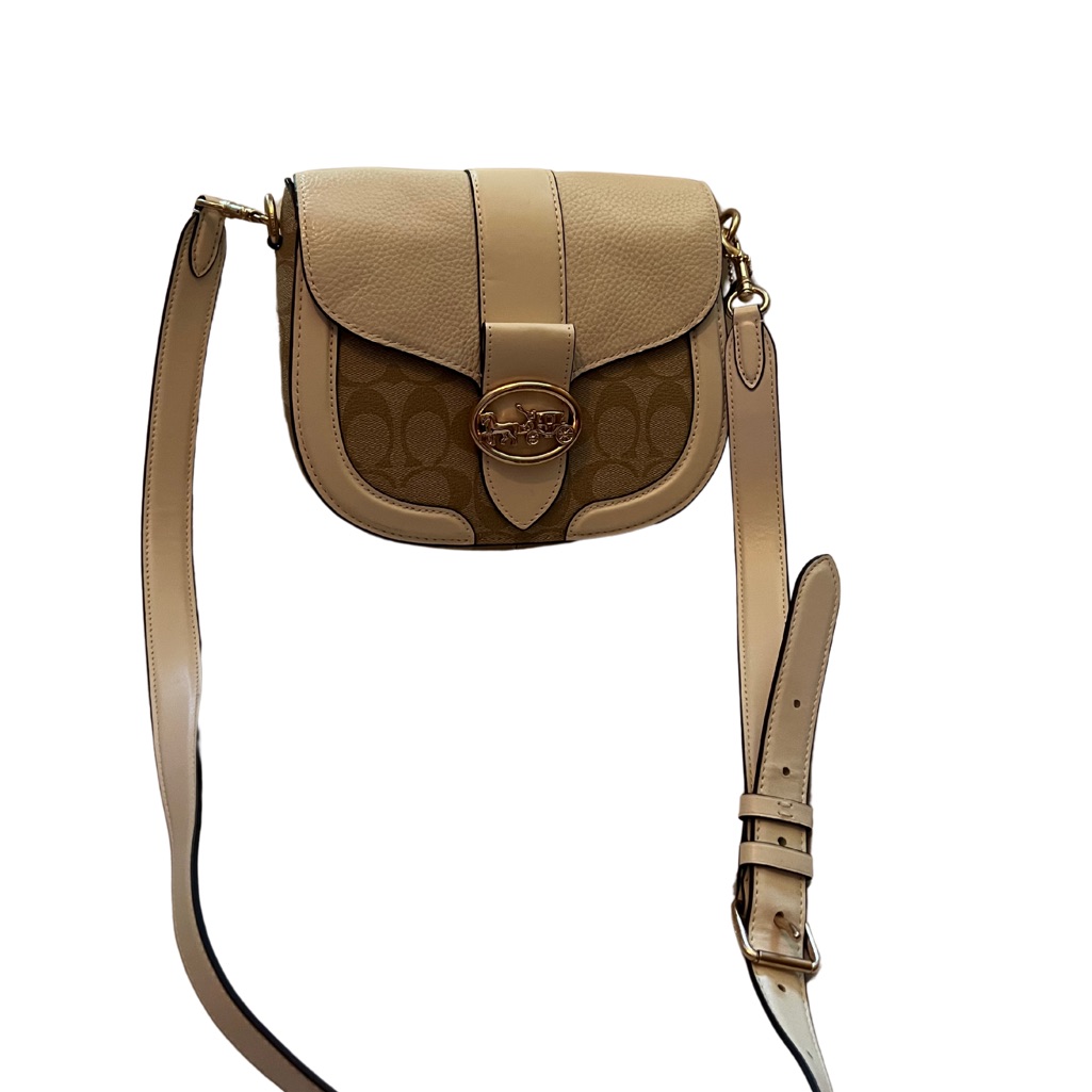 Coach Beige And Brown Crossbody Bag